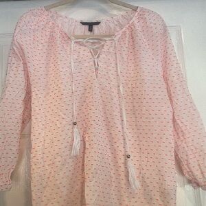 Victoria's Secret White and Pink Polka Dot Top